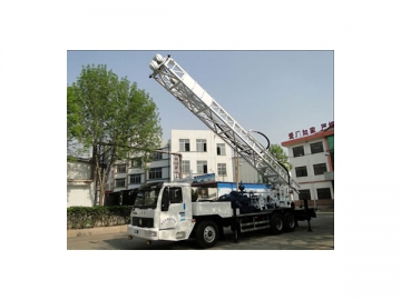 Foreuse de puits d'eau montée sur camion